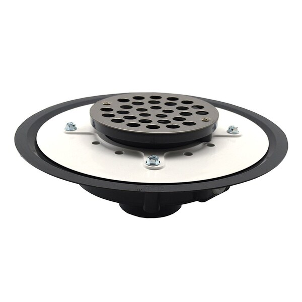 Jones Stephens 2in. Heavy Duty PVC Drain Base with 3-1/2in. Plastic Spud and 5in. Stainless Steel Strainer D53442 - main